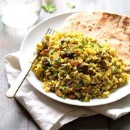 Beef Biryani - slivered almonds, golden raisins, saucy beef, warm spices, and fragrant basmati rice. ❤ le sigh. | pinchofyum.com