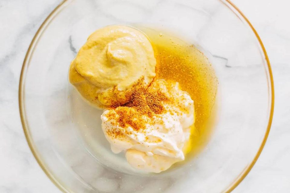 Step 1 for honey mustard.