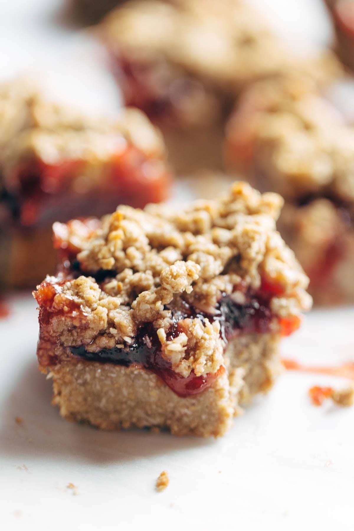 Strawberry Oat Crumble Bars