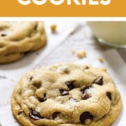 Best soft chocolate chip cookies pin.